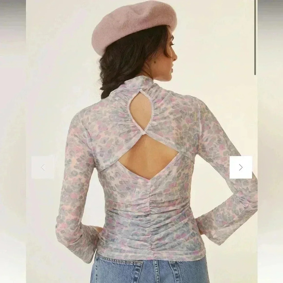 Anthropologie Sheer Gauzy TurtleNeck - Picture 3 of 9